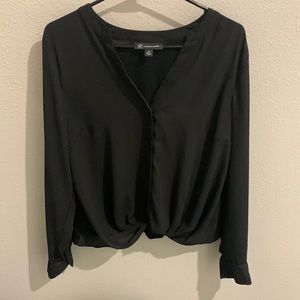INC BLACK BUTTON UP